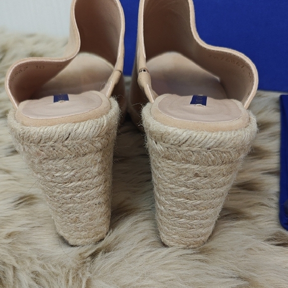 Stuart Weitzman Tan Suede Marabella Wedge Sandals - Picture 4 of 10